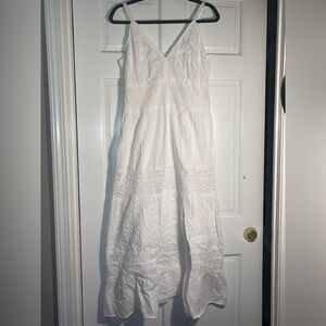 Magic White Lace Midi Dress